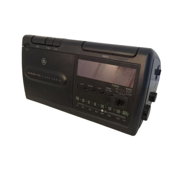 GE Radio Cassette Player Alarm Clock AM/FM Radio 7-4915A Cassette Does Not Work - Picture 2 of 5